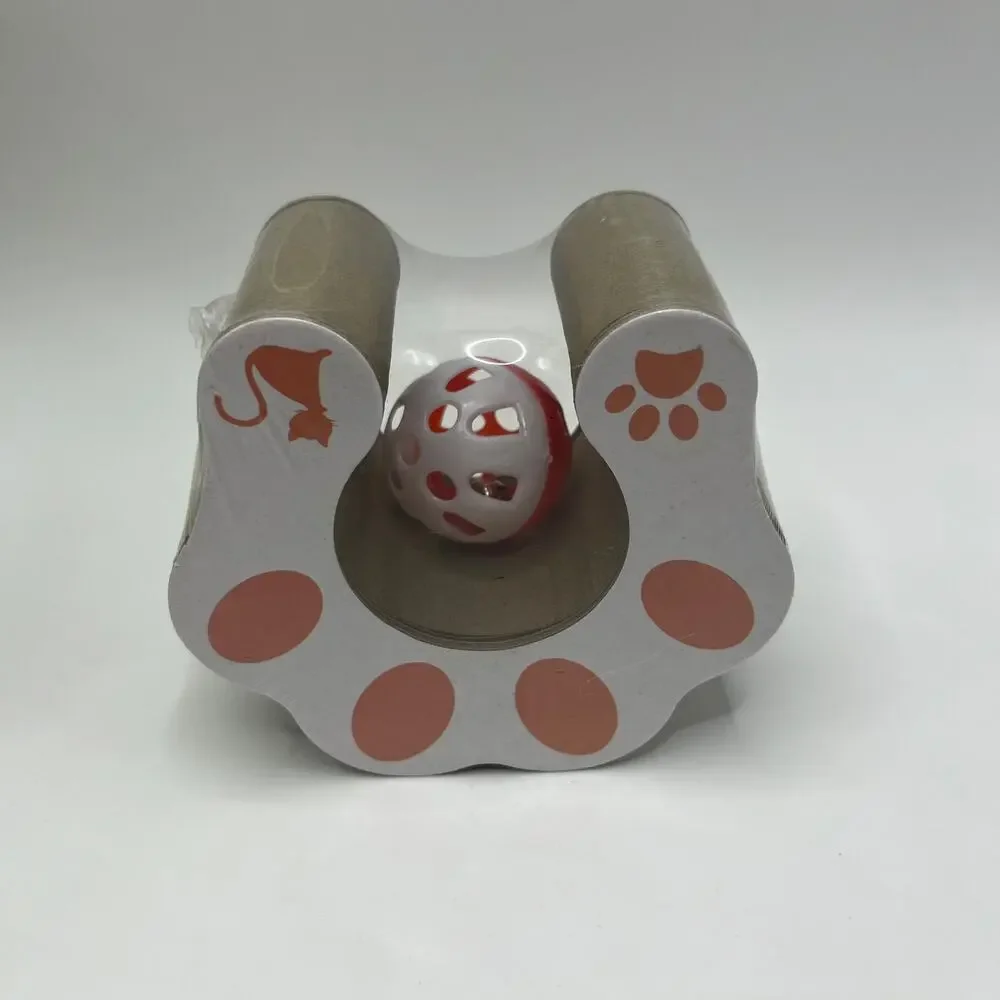 Accordion Magic Cat Scratching Board, Foldable Cat Scratcher with Bell Ball